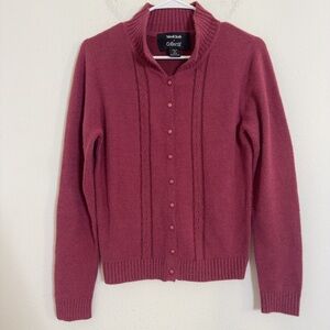 ModCloth Collectif knit burgundy button down cardigan sweater